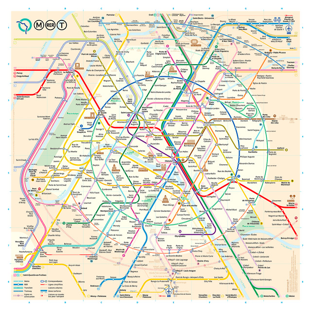 Maptitude — A detailed map of the Paris transit system