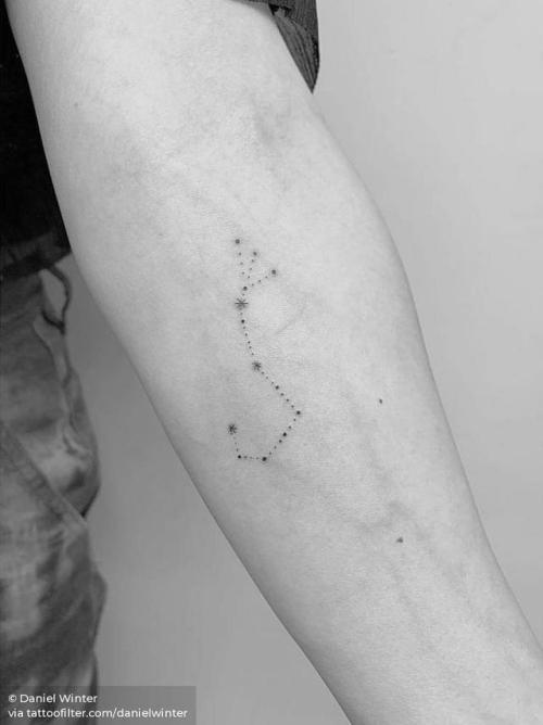 By Daniel Winter, done in Los Angeles. http://ttoo.co/p/177660 small;astronomy;danielwinter;tiny;constellation;ifttt;little;minimalist;inner forearm;scorpius constellation