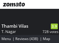 Thambi Vilas Menu, Reviews, Photos, Location and Info - Zomato