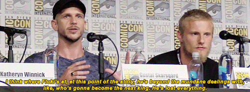 vikingsedit vikingshistory gustaf skarsgård alexander ludwig alex høgh andersen sdcc gif i hated every second of making this *