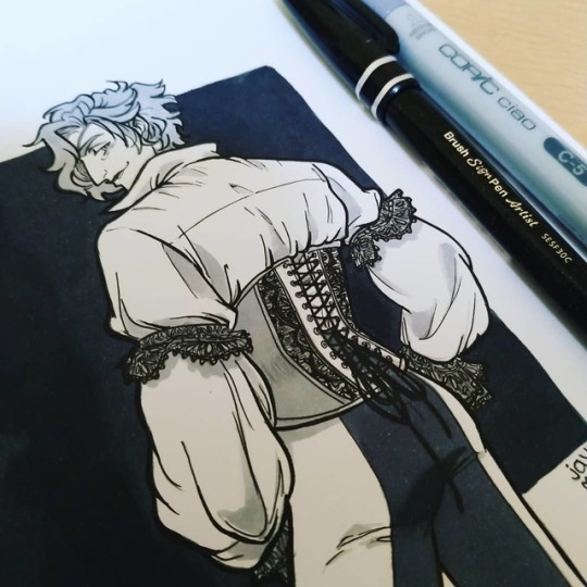 Day 8 - Dark lace (@elentori-art 's prompt list) Well, truth be told, other things came to my mind when I thought about Dark...