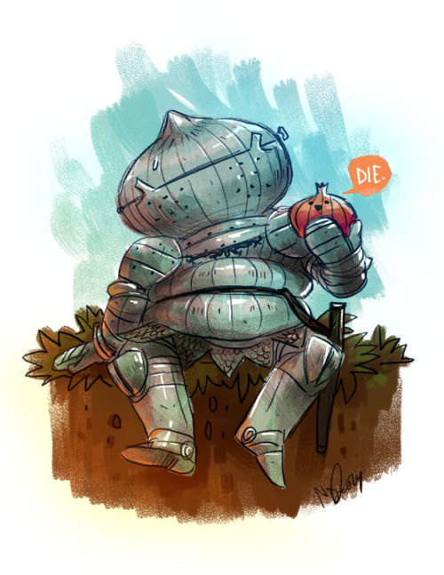 onion knight statue