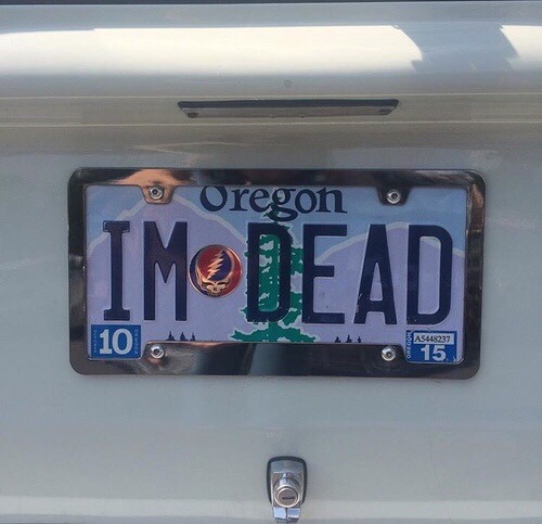 dead license plate