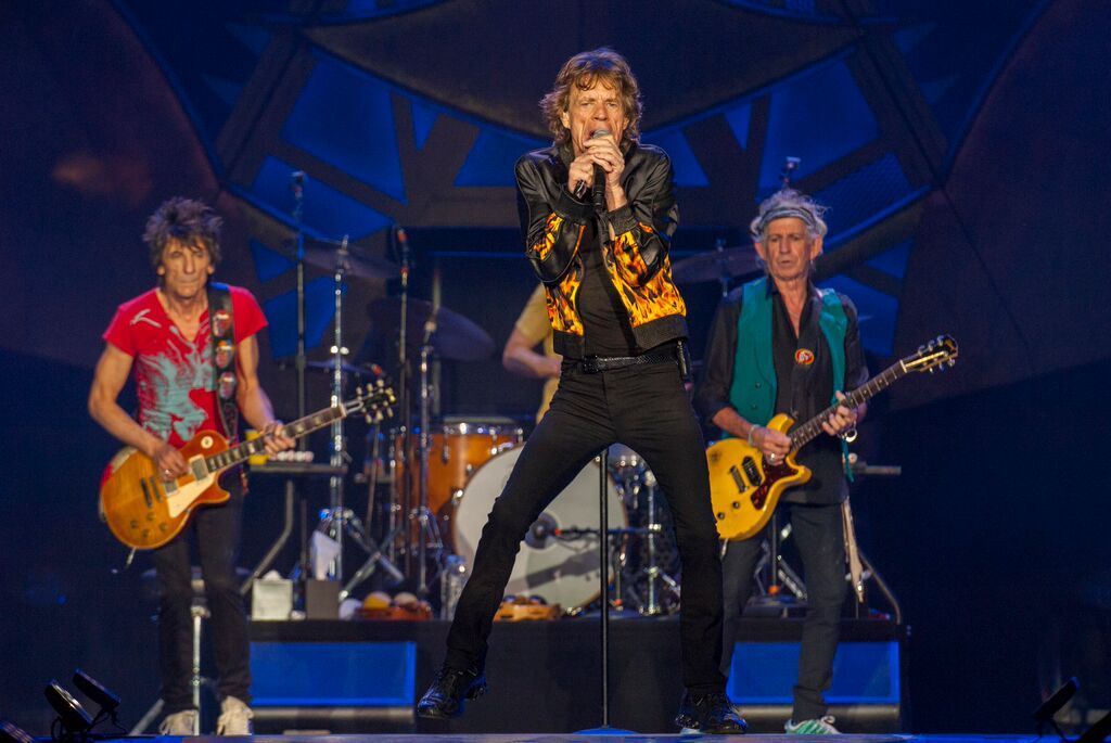 THE ROLLING STONES — The Rolling Stones on stage at the Indianapolis...