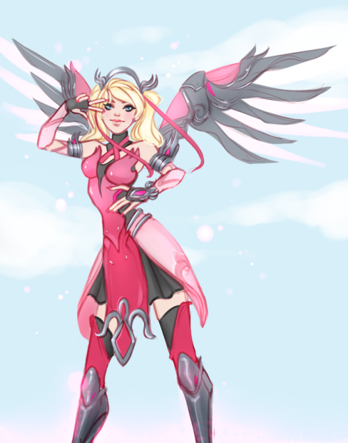 rooku:The new sailor Pink Mercy skin is so cute!!!! 