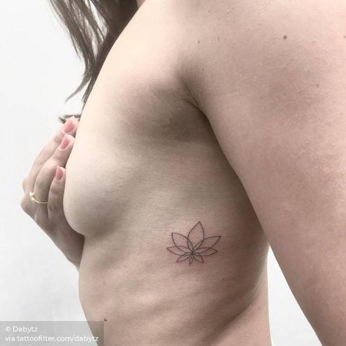 By Dabytz, done in Denpasar. http://ttoo.co/p/34823 dabytz;facebook;fine line;flower;hindu;line art;lotus flower;minimalist;nature;religious;side boob;small;twitter