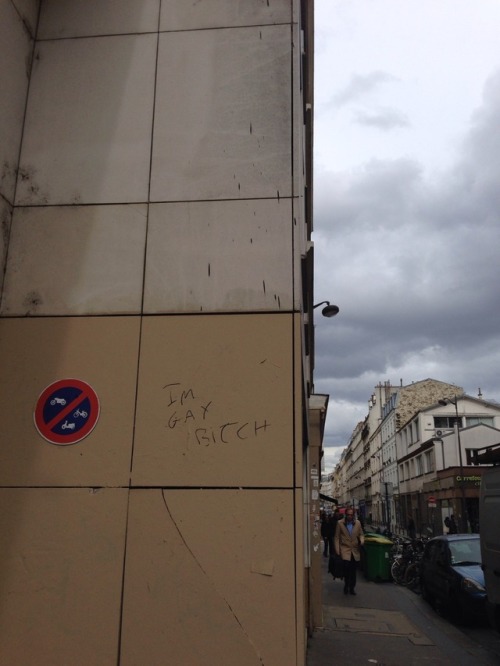 queergraffiti:jsmnmczn:Paris - March 2018“I’m gay bitch”