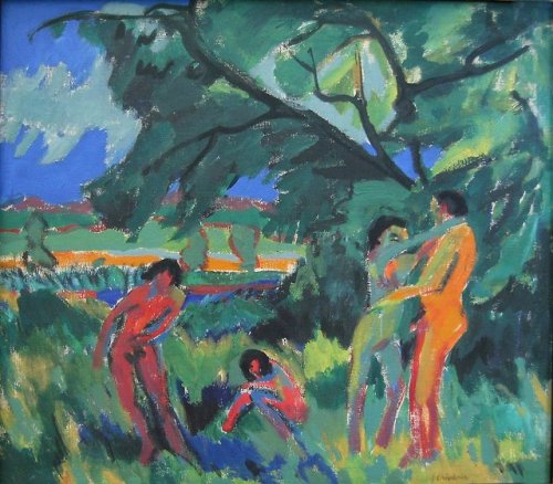 artist-kirchner:Playing Naked People, Ernst Ludwig...