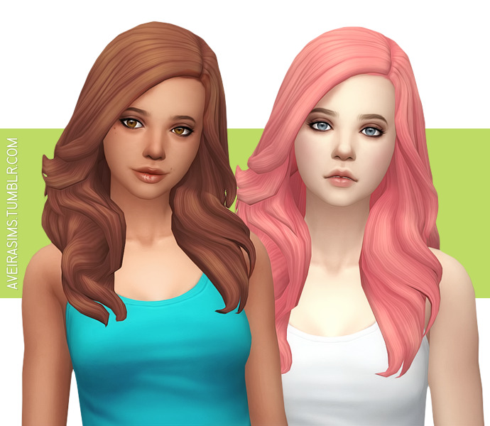 Aveira's Sims 4, Wildspit’s Angelic Hair V2 Recolor