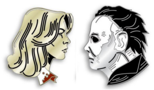 cinexphile:Laurie Strode and Michael Myers enamel pins by Truck...