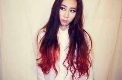 Red Dip Dye Tumblr
