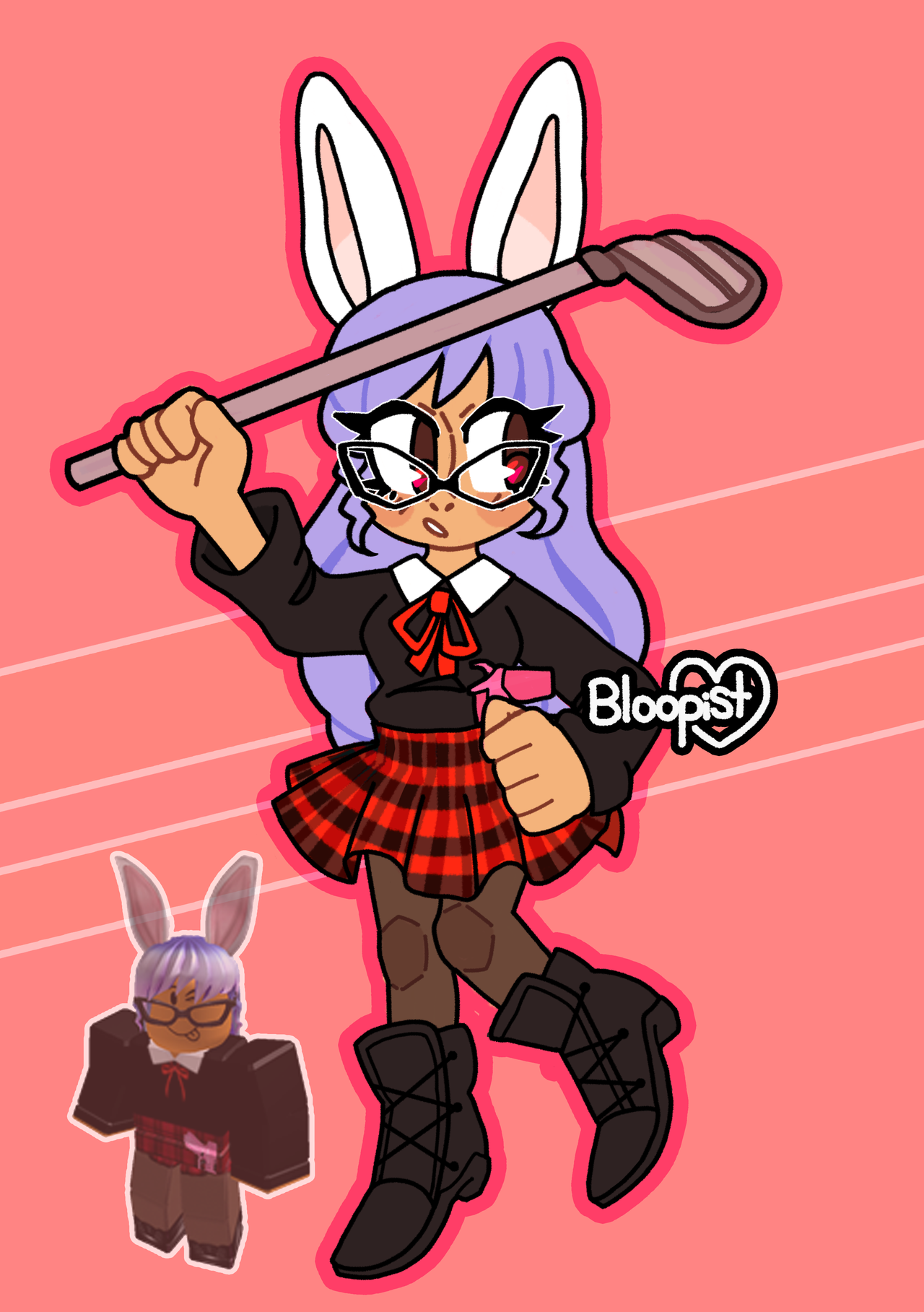 Squid Smoocher Drew My Roblox Character Golf Club Inspired By
