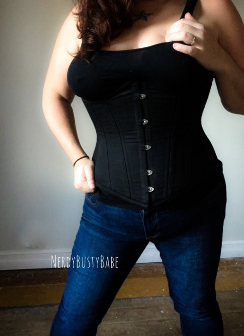 nerdybustybabe:I squeezed myself into this corset, just for...