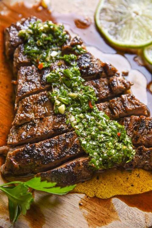 daily-deliciousness:Chimichurri steak