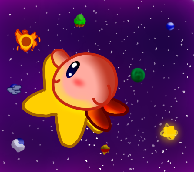 Well... — A little lazy drawing of Kirby in Space