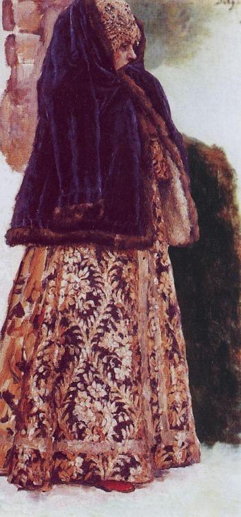 artist-surikov:Young lady with violet overcoat, 1886, Vasily...