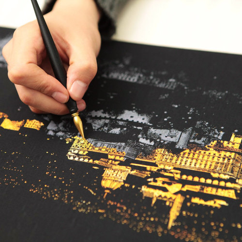 culturenlifestyle:New DIY Cityscape Scratch Art by Lago...