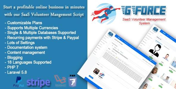 GForce v1.0 - SaaS Volunter Management System Nulled