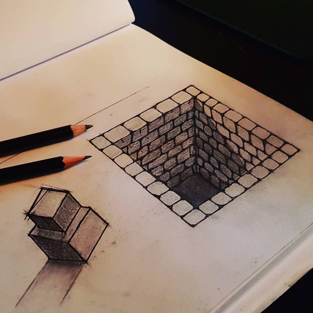 Overt Optical Illusions — My very first optical illusion drawing! I’ll