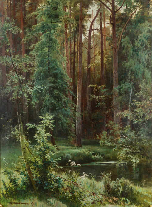 laclefdescoeurs:Woodland, 1889, Ivan Ivanovich Shishkin