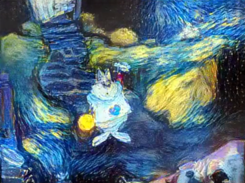 thealicemadteaparty:Alice in Wonderland as painted by Van Gogh.