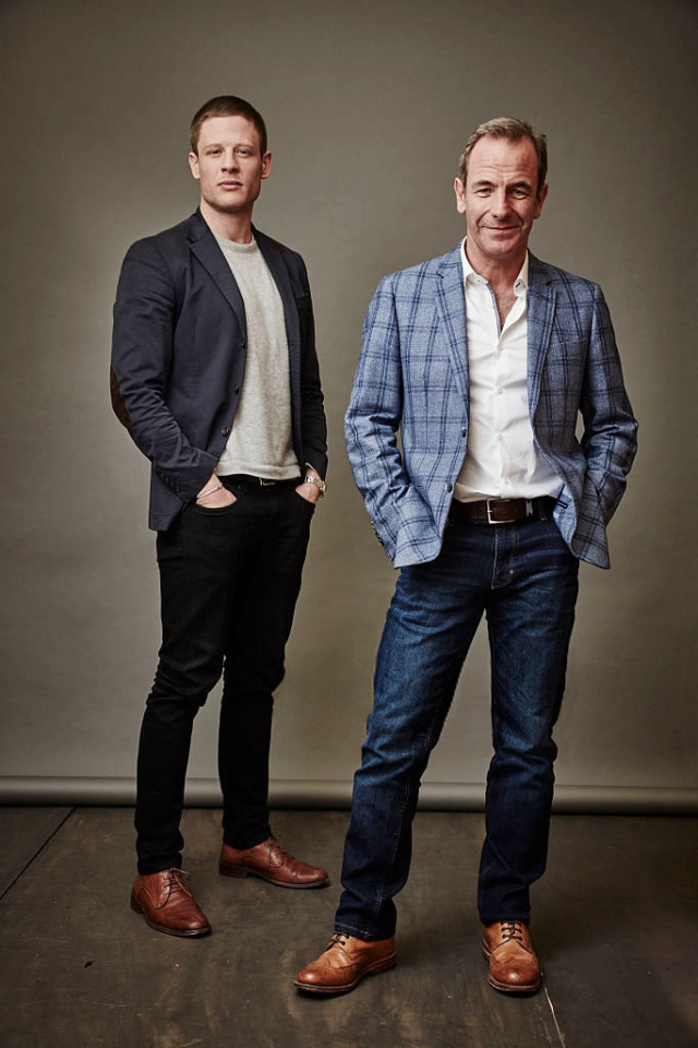 Just James Norton, James Norton and Robson Green portraits from TCA.