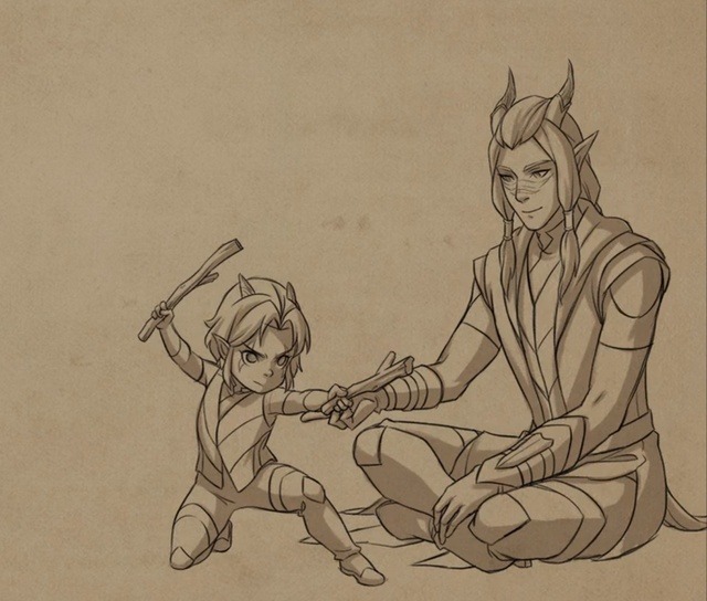 Random Fandom — Awww... This is so cute! Little Rayla and Runaan...