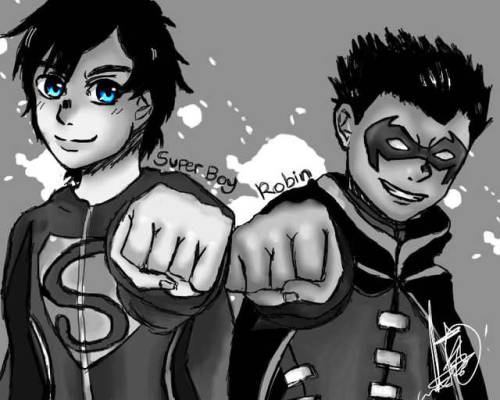 blackfishehart:Inktober Day 5Super Sons! I loved the comic.