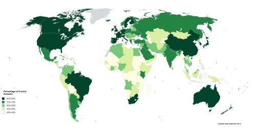 How recognizable each country’s flag is. - Maps on the Web