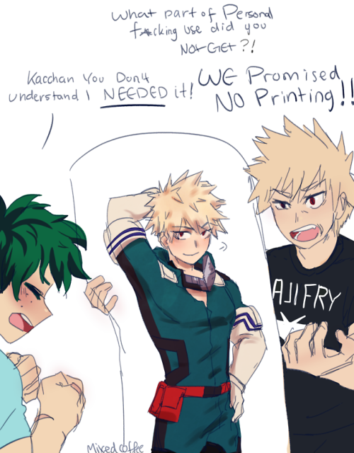 kacchan is angry since he wanted to do the same thing | Tumblr