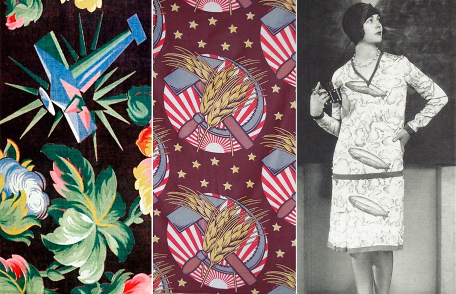 Propaganda fabrics from Soviet Union (1920s)