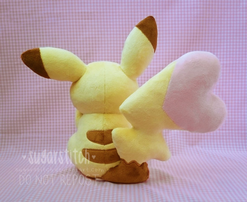 sugarstitchplush:Sweet Pikachu custom art plush ♥• • • • • •...