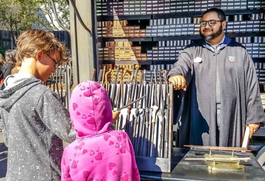 The Wizarding World of Harry Potter wand cart