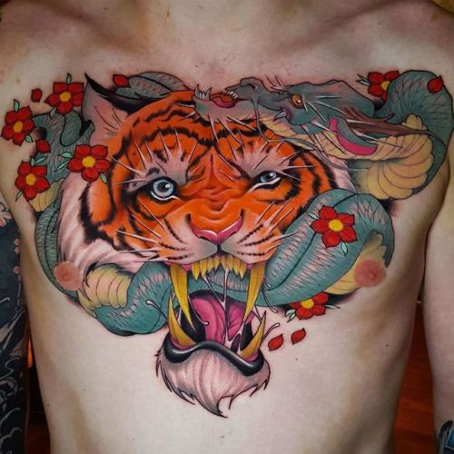 WIP- colour tiger in the works Tattooer: @matt_13harris #thepointink #tattoo  #abbotford #abbotsfordtattoo #abbotsfordtattoos #bctattoo ... | Instagram
