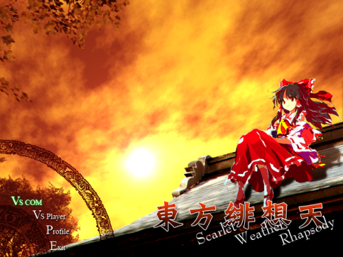 touhou-memories:Scarlet Weather Rhapsody title screens:first...