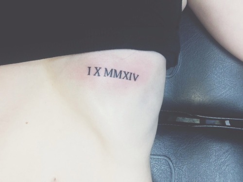 roman numeral tattoo on Tumblr