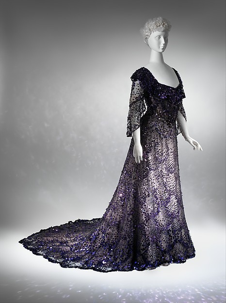 half mourning mourning gown mourning fashion spangles scalloped fish scales queen alexandra 1900s 1900s fashion edwardian edwardian fashion edwardian style fashion history dress history history royalty court gown edwardian evening gown sequined evening gown spangled evening gown sequins