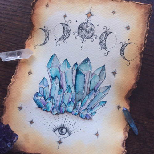 snootyfoxfashion:☼ ☾ Fairytale Crystal Paintings...