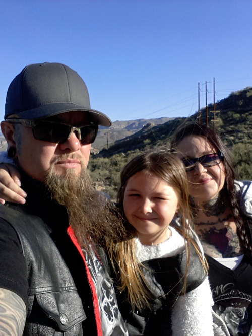 My beautiful wife, baby girl and me on a day trip.