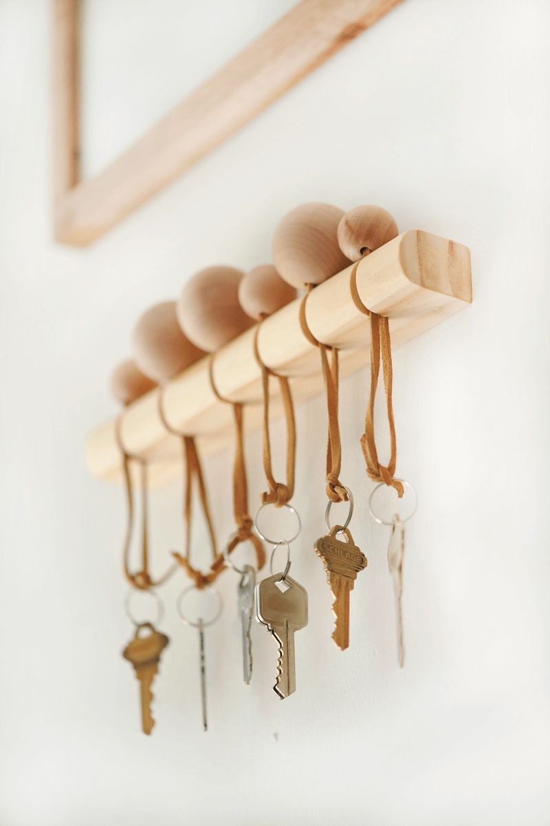 Home Interior Design — DIY Key Holder You will need: • A piece of light...