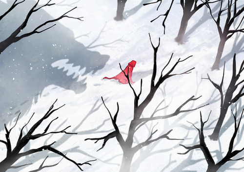 layaart:A piece I did for our exhibition A Little Red, an...