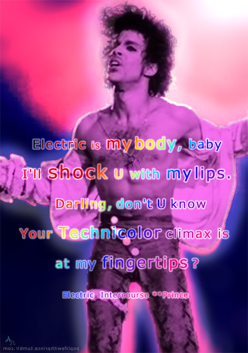 Prince lyrics Electric Intercourse Cover Artwork by AN