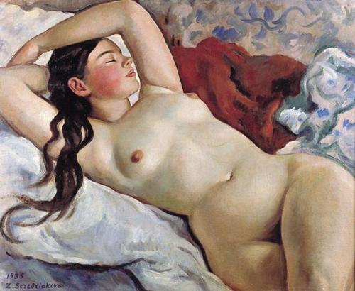 zinaida-serebriakova:Reclining Nude, Zinaida...