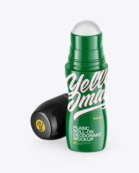 Download deSymbol — Glossy Roll-On Deodorant Mockup - Front View...