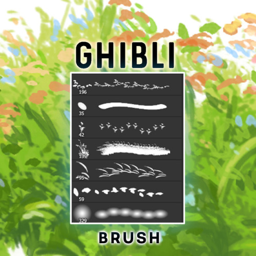 tinywitchdraws:FREE ghibli brushes I made here!