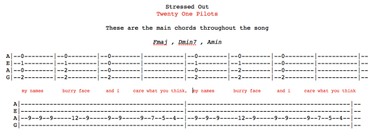 Eat My Uke Twenty One Pilots Ukulele Tabs