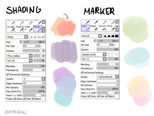 paint tool sai brushes color