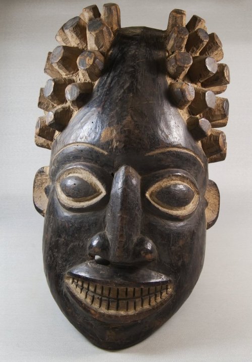 lionofchaeronea:Painted wooden mask of the Tikar people, of the...