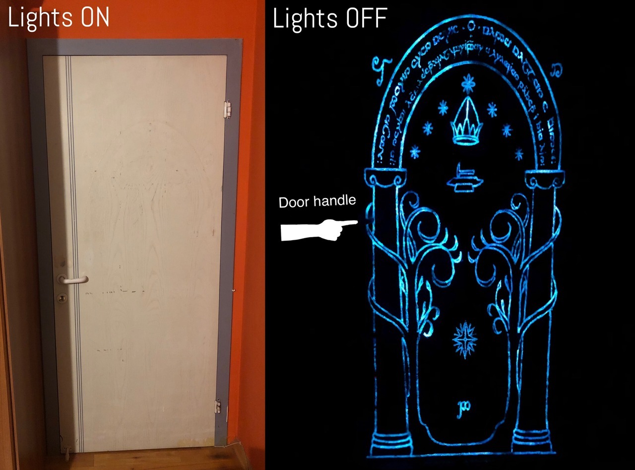 Faunwand Mellon The Doors Of Durin Luminous Painting It