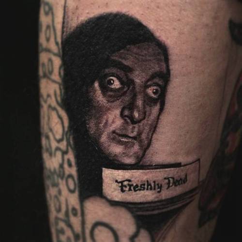 By JeongHwi · Coldgray, done at Cold Gray Tattoo, Seoul.... film and book;black and grey;small;fictional character;young frankenstein;jeonghwi;facebook;twitter;portrait;igor